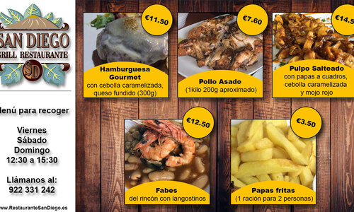 Menú para recoger (Semana 2)