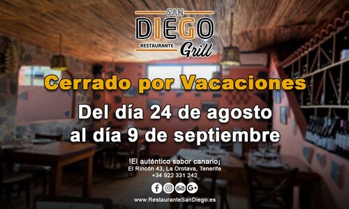 Cerrado por Vacaciones